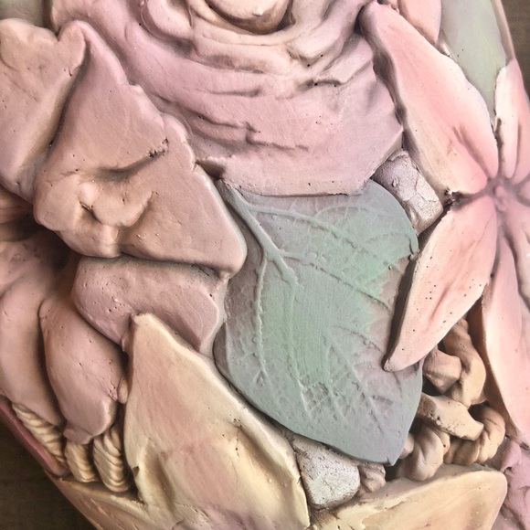 Alpine, Texas Artist John Davis Floral Vintage Tall Vase - Picture 10 of 15